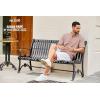 imageCOOFANDY Mens Casual Henley Shirt Short Sleeve Summer Shirts Linen Band Collar Summer Beach Hippie TShirtsPastel Pink