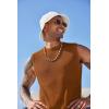 imageCOOFANDY Mens Casual Knitted Tank Tops Crew Neck Sleeveless Muscle T Shirts Summer Beach TopsBrown