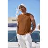 imageCOOFANDY Mens Casual Knitted Tank Tops Crew Neck Sleeveless Muscle T Shirts Summer Beach TopsBrown