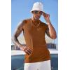 imageCOOFANDY Mens Casual Knitted Tank Tops Crew Neck Sleeveless Muscle T Shirts Summer Beach TopsBrown