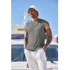 imageCOOFANDY Mens Casual Knitted Tank Tops Crew Neck Sleeveless Muscle T Shirts Summer Beach TopsGrey