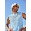 imageCOOFANDY Mens Casual Knitted Tank Tops Crew Neck Sleeveless Muscle T Shirts Summer Beach TopsLight Blue