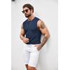 imageCOOFANDY Mens Casual Knitted Tank Tops Crew Neck Sleeveless Muscle T Shirts Summer Beach TopsNavy Blue