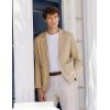 imageCOOFANDY Mens Casual Linen Blazer Lightweight Regular Fit Sport Coat One Button Suit Jacket01light Khaki