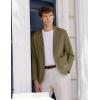 imageCOOFANDY Mens Casual Linen Blazer Lightweight Regular Fit Sport Coat One Button Suit JacketArmy Green