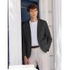 imageCOOFANDY Mens Casual Linen Blazer Lightweight Regular Fit Sport Coat One Button Suit JacketBlack