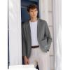imageCOOFANDY Mens Casual Linen Blazer Lightweight Regular Fit Sport Coat One Button Suit JacketDark Grey