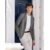 imageCOOFANDY Mens Casual Linen Blazer Lightweight Regular Fit Sport Coat One Button Suit JacketDark Grey