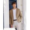 imageCOOFANDY Mens Casual Linen Blazer Lightweight Regular Fit Sport Coat One Button Suit JacketDark Khaki