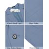 imageCOOFANDY Mens Casual Linen Blazer Lightweight Regular Fit Sport Coat One Button Suit JacketDenim Blue