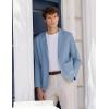 imageCOOFANDY Mens Casual Linen Blazer Lightweight Regular Fit Sport Coat One Button Suit JacketLight Blue