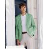 imageCOOFANDY Mens Casual Linen Blazer Lightweight Regular Fit Sport Coat One Button Suit JacketLight Green