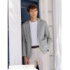 imageCOOFANDY Mens Casual Linen Blazer Lightweight Regular Fit Sport Coat One Button Suit JacketLight Grey