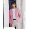 imageCOOFANDY Mens Casual Linen Blazer Lightweight Regular Fit Sport Coat One Button Suit JacketPink