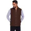 imageCOOFANDY Mens Casual Outerwear Vest Lightweight FullZip Sleeveless Jacket Outdoor Hiking Travel Golf Vest with PocketsCoffee