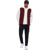 imageCOOFANDY Mens Casual Outerwear Vest Lightweight FullZip Sleeveless Jacket Outdoor Hiking Travel Golf Vest with PocketsWine Red