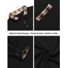 imageCOOFANDY Mens Casual Polo Shirt Long Sleeve Classic Plaid Button Tees with PocketsBlack