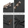 imageCOOFANDY Mens Casual Polo Shirt Long Sleeve Classic Plaid Button Tees with PocketsCharcoal Grey