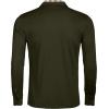 imageCOOFANDY Mens Casual Polo Shirt Long Sleeve Classic Plaid Button Tees with PocketsDeep Army Green