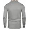 imageCOOFANDY Mens Casual Polo Shirt Long Sleeve Classic Plaid Button Tees with PocketsGrey