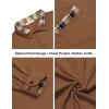 imageCOOFANDY Mens Casual Polo Shirt Long Sleeve Classic Plaid Button Tees with PocketsLight Brown