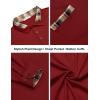 imageCOOFANDY Mens Casual Polo Shirt Long Sleeve Classic Plaid Button Tees with PocketsRed