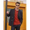 imageCOOFANDY Mens Casual Polo Shirt Long Sleeve Classic Plaid Button Tees with PocketsRed