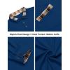imageCOOFANDY Mens Casual Polo Shirt Long Sleeve Classic Plaid Button Tees with PocketsRoyal Blue