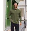 imageCOOFANDY Mens Casual Slim Fit Basic Tops Knitted Lightweight Turtleneck Pullover SweaterArmy Green