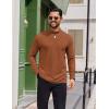 imageCOOFANDY Mens Casual Slim Fit Basic Tops Knitted Lightweight Turtleneck Pullover SweaterLight Brown