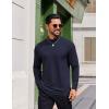 imageCOOFANDY Mens Casual Slim Fit Basic Tops Knitted Lightweight Turtleneck Pullover SweaterNavy