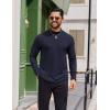 imageCOOFANDY Mens Casual Slim Fit Basic Tops Knitted Lightweight Turtleneck Pullover SweaterNavy