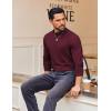 imageCOOFANDY Mens Casual Slim Fit Basic Tops Knitted Lightweight Turtleneck Pullover SweaterRed