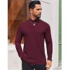 imageCOOFANDY Mens Casual Slim Fit Basic Tops Knitted Lightweight Turtleneck Pullover SweaterRed