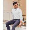 imageCOOFANDY Mens Casual Slim Fit Basic Tops Knitted Lightweight Turtleneck Pullover SweaterWhite