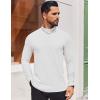 imageCOOFANDY Mens Casual Slim Fit Basic Tops Knitted Lightweight Turtleneck Pullover SweaterWhite
