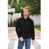 imageCOOFANDY Mens Casual Slim Fit Pullover Sweater Knitted Thermal SweatshirtBlack