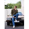 imageCOOFANDY Mens Casual Slim Fit Pullover Sweater Knitted Thermal SweatshirtCoffee