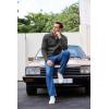 imageCOOFANDY Mens Casual Slim Fit Pullover Sweater Knitted Thermal SweatshirtDark Grey