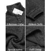 imageCOOFANDY Mens Casual Slim Fit Pullover Sweater Knitted Thermal SweatshirtDark Grey