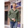 imageCOOFANDY Mens Casual Slim Fit Pullover Sweater Knitted Thermal SweatshirtForest Green