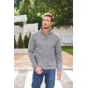 imageCOOFANDY Mens Casual Slim Fit Pullover Sweater Knitted Thermal SweatshirtGrey