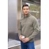 imageCOOFANDY Mens Casual Slim Fit Pullover Sweater Knitted Thermal SweatshirtKhaki