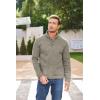 imageCOOFANDY Mens Casual Slim Fit Pullover Sweater Knitted Thermal SweatshirtKhaki