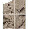imageCOOFANDY Mens Casual Slim Fit Pullover Sweater Knitted Thermal SweatshirtLight Khaki