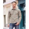 imageCOOFANDY Mens Casual Slim Fit Pullover Sweater Knitted Thermal SweatshirtLight Khaki