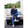 imageCOOFANDY Mens Casual Slim Fit Pullover Sweater Knitted Thermal SweatshirtNavy Blue