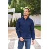 imageCOOFANDY Mens Casual Slim Fit Pullover Sweater Knitted Thermal SweatshirtNavy Blue
