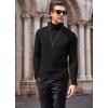 imageCOOFANDY Mens Casual Slim Fit Turtleneck T Shirts Lightweight Basic Cotton Pullovers01black
