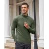 imageCOOFANDY Mens Casual Slim Fit Turtleneck T Shirts Lightweight Basic Cotton PulloversArmy Green